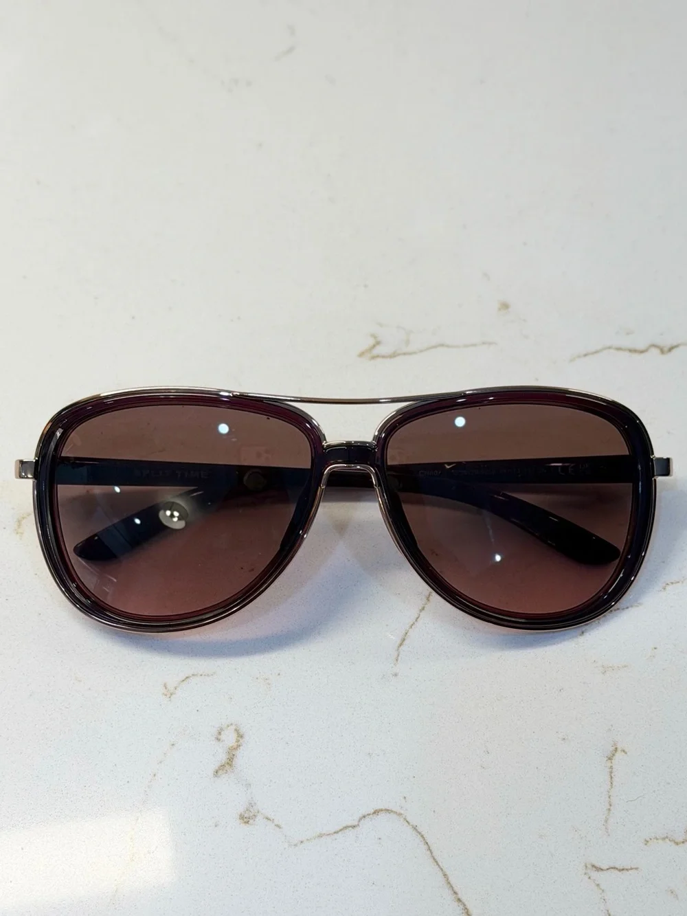 Oakley Split Time Women’s Brown Gradient Aviator Sunglasses with Matching Case
